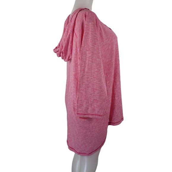 Danskin Now Heathered Pink Lightweight Hooded Athletic Top 4X - Picture 4 of 5